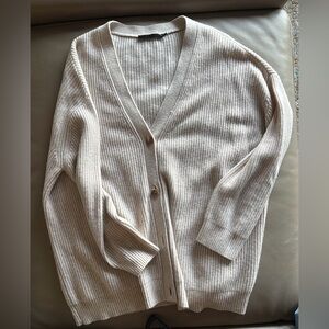 Jenni Kayne Beige Button-Up Cardigan
